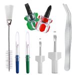 8 PCS Sewing Machine Cleaning Kit, Repair Machine Sewing Accessories Includes Sewing Machine Screwdriver Double Headed Lint Brush Tweezer Seam Rippers to Boost Machine Sewing Performance