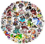 Pack 50 Pcs Pirate Animal Stickers 