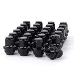 EZISOE 24pcs 14x1.5 Thread Lug Nuts with 13/16"(21mm) Hex Factory Style Wheel Lug Nuts for 2015-2023 F-150，Black