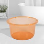 Kuber Industries Bath Tub | Multipurpose Bath Tub | Tub for Bathroom-Feeding Pan-Bathing-Washing Clothes | Washing Tub | Bathroom Tub | Baby Bathing Tub | 25 LTR | Transparent Orange