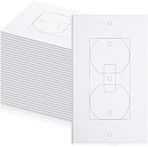 100 Pieces Wall Plate Outlet Insulation Gasket Insulation Wall Gasket Replacement Weatherproof EVA Insulating Foam White Switch Sealer for Outlets One Gang Double Gang Triple Gang Switches