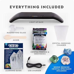 National Geographic Crystal Growing Kit – Science Experiment Set for Kids