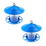 etree Easy Clean Hanging Lantern Bird Feeder (2023 Design) - Prevent Disease & Protect Wildlife Blue Pack of 2