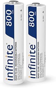 ENVIE® (800RTU) High-Capacity AAA Rechargeable 800 mAh Ni-MH Batteries with Low Self Discharge - Pre-Charged (Pack of 2)