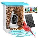 isYoung Birdlook® Smart Bird Feeder with Camera – 1296P HD Dual Granary Bird Feeder Camera, AI Auto-Capture & Motion Detection, 5W Solar, 170° View, AI Identify 16000+ Birds,Ideal Gift for Bird Lovers