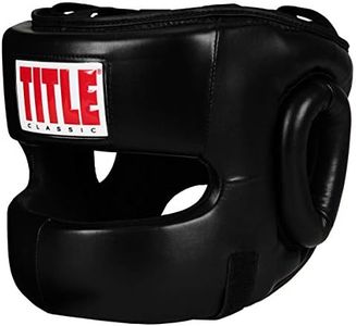Title Classic Face Protector Headgear, Black, Adult