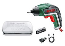 Bosch Home and Garden IXO V Cordless Screwdriver, with Charger and 10 Screw Bits, Green, 06039A8000, 3.6 voltsV