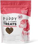 Dog Salmon Jerky for Puppies - 5 oz of Wild Caught Alaskan Salmon Jerky for Puppy Development with Chickpeas, Carrots, Sweet Potato, and Fruit - Made in The USA