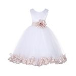 ekidsbridal White Flower Girl Dress Teal Blue Blush Pink Lilac Maroon Red Black 814S 16