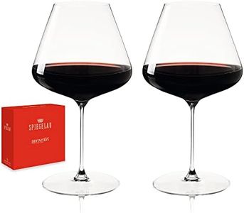 Spiegelau Definition Burgundy Wine Glasses Set of 2 - European-Made Crystal, Dishwasher Safe - 34 Ounces