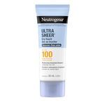 Neutrogena Ultra Sheer Dry-Touch Sunscreen Lotion, SPF 100 Broad Spectrum SPF 100 UVA/UVB Protection, Lightweight, Non-Greasy Sunscreen, Oxybenzone-Free, Antioxidant, Travel Size, 88mL