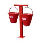 Sense Safety Fire Bucket Stand with Bucket Including | Safety Fire Bucket with Stand for Fireplace Burning Wood Indoor Outdoor Ashes Carrier Container