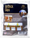 Sorillo Brands - 50 Deck Clips for Outdoor Lights for Surfaces 0.25 inch to 1.5 inch Thick