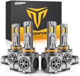 Termitor 9005/HB3 9006/HB4 Light Bulbs Combo, 145,000LM 14X Ultra Bright Fog Driving Lights 6500K Cool White, 1:1 Halogen Mini Size Plug and Play, 70000Hrs Lifespan, Pack of 4