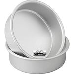 CLASSIC Aluminium Baking Round Cake Pan/Mould for Microwave Oven - 6" Diameter x 2.25" Height ; COMBO - Pack of 2 Pieces