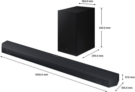 Samsung Q600C 3.1.2ch Soundbar – Dolby Atmos, Wireless Subwoofer