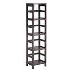 Winsome Wood 4-Shelf Narrow Shelving Unit, Espresso