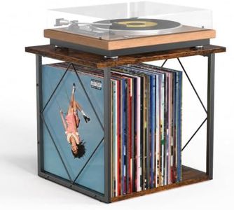 PAPAGIFTREE Record Storage Holder for 70-100 Lps, Vinyl Records Holder for Display Albums, Vinyl Record Shelf Crate Organizer, Display Frame for Albums, Magazine, Book, File, for 12" Turntables