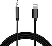 Aux Cable for iPhone in Car 3.5mm Aux Cord Adapter Compatible with iPhone 13/13 Pro/12/12 Pro/11/11Pro/Xs/XR/X/8/7 Male Stereo Audio Cable for Home/Car Stereo,Speakers,Headphones-Black