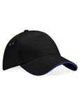 Beechfield B15c Ultimate 5 Panel Cap - Sandwich Peak - French Navy/Putty