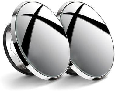 JinRui-T Blind Spot Mirror,2" Round Car Side Mirror Blindspot,Vacuum Suction Cup Blindspot Mirror for Car SUV and Trucks (Silver)