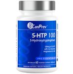 CanPrev 5-HTP 100 mg, 60 Veg Capsules - 5-Hydroxytryptophan with Co-Factos for Sleep Support - Magnesium Bisglycinate & B6 CoFactors for Relaxation & Cognitive Clarity - Vegan Gluten-Free Vitamins