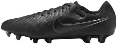 Nike Men's Legend 10 Pro Fg Soccer Shoe, Black/Black/Deep Jungle, UK