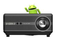 2024 BORSSO Ultima GEN-2, Android 9, Full HD Projector 1080p Native 13500 Lumens (1220 ANSI), Short Throw Fully Auto Focus & Auto 6D Keystone, 4K - 2K HDR10+ HDMI Signal Support, 5G WiFi & 5.0 BT