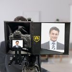 Glide Gear Face 2 Face Hybrid Interview Periscope and Teleprompter, Dual Mode for Eye-Contact Interviews or Script Reading, DSLR and Smartphone Compatible