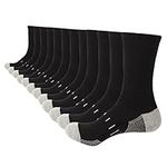 BUDERMMY 3, 6 or 9 Pairs Men's Dress Sock Same inside and outside Cotton Socks Classic Comfortable Soft Business Calf Socks (Black 6 pairs, 9-12)