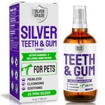 SILVER GRADE Teeth & Gum Spray for Dogs and Cats ● Dental Formula for Dog Mouth Rinse & Cat Mouth Care ● Cat & Dog Fresh Breath, Clean Teeth, No Pain Or Burning ● Dog Plaque and Tartar Remover (4 Oz)