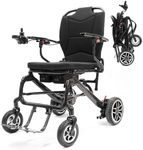 John Dawson Electric Wheelchairs for Adults 33LBS 100% Carbon Fiber, 30 Miles Long Range Lightweight Foldable Motorized Wheelchair with Dual 10Ah Batteries & Dual Motors