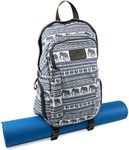 Kindfolk Yoga Mat Backpack Two Straps Patterned Canvas (Jubilee)