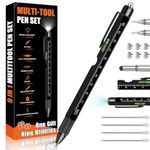 GHHFKGL Pen Gifts for Men, 9 in 1 Multitool Pen, Cool Gadgets Tools for Men, Birthday Gifts for Men Who Have Everything, Unique Gifts for Men, Husband, Grandpa, Engineer, Handyman