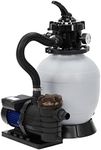 12" Sand Filter Pump, 2641GPH 1/2HP Pool Sand Filter for Above Ground and Inground Pool Up to 7500 Gallons,with 6-Way Multi-Port Valve & Strainer Basket Easy Installation