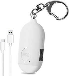 Evershop Personal Alarm Safe Sound - 130dB USB Rechargeable Emergency Self Defense Keychain Siren Security Alarms Safety Devices for Women Kids Elderly with SOS Alert Panic Button LED Flashlight