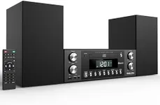 Philco Executive Shelf System - All-in-One Bluetooth Home Stereo System with CD Player with 50 watts of Sound and MP3 / USB Playback