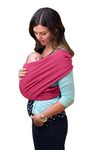 Baby Sling Stretchy Wrap Carrier Pouch Extra Soft and Lightweight Breastfeeding - Birth to 3Yrs (Fuchsia)