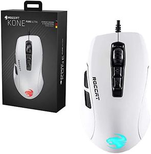 Kone Pure Ultra - Light Ergonomic Gaming Mouse (16000 Dpi Optical Sensor RGB Lighting Ultra Light) - White