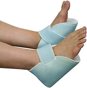 Mobiclinic, Par de taloneras antiescaras, Pack Izquierdo y Derecho, para Codo, para Talón, Marca Española, Prevención de escaras, Tela de borreguito, Talla Única, Ajustable, Lavable, Color Blanco