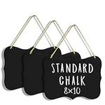 3 Hanging Chalkboard Signs Large 8x