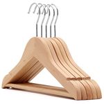 The Hanger Store 10 Childrens Wooden Coat Hangers, For Baby & Toddler Clothes - Choose Colour