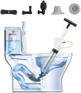 Kannino Air Plunger for Drain, High Pressure Air Drain Blaster with Visual Barometer Stainless Steel Toilet Clog Remover Toilet Unclogger Plungers for Bathroom, Toilets, Sink, Kitchen, Clogged Pipe