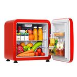 TANGZON Mini Refrigerator, 42L/68L Compact Portable Fridge with Auto Defrost, Reversible Hinged Door, Adjustable Temperature and Glass Shelf, Table Top Cooler for Home, Office & Dorm (42L, Red)