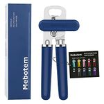 Mebotem 10 Colors Can Opener Manual Handheld Heavy Duty Hand Can Opener Smooth Edge Stainless Steel Can Openers Top Lid Kitchen Gadgets, Best Large Rated Easy Turn Knob, with Bottle Opener, Navy Blue