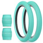 BALINGE 20 inch Bike tire 2 Pack 20 x 2.125 Bike tire 20 BMX Bike tire Folding Replacement Tires Fits Most Kids Bikes,20 in Bike tire,MintGreen - 2 Tires