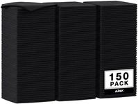 AIDEA Microfiber Cleaning Cloth Black 150PK, Microfiber Towels for Cars, Premium Car Cloths, Dusting Cloth Lint Free Cleaning Rags for SUVs, House, Kitchen, Window, Workshops,12×12"