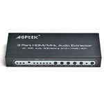 Microware 4Kx2K 3 Port HDMI MHL Switch Audio Extractor Splitter With 4K ARC Audio EDID setting 5.1CH PASS 2CH W IR remote- Support Full HD 1080P Full 3D