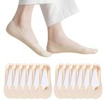 Caudblor Thin No Show Socks, Low Cut Liner Non Slip Invisible Hidden sock for Flat Boat, Cool Comfort Breathable 6 Pairs Socks