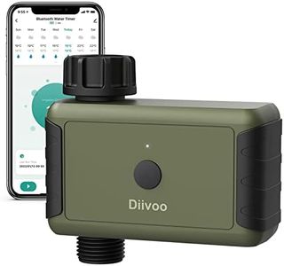 Smart Water Timer, Diivoo Bluetooth Sprinkler Irrigation Timer with Frequency, Duration Irrigation and Rain Delay for Outdoor Garden Watering
